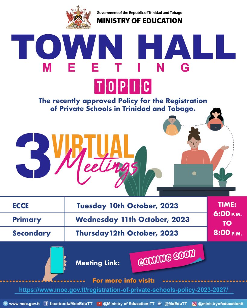 Virtual Town Hall: The Registration of Private Schools in Trinidad & Tobago